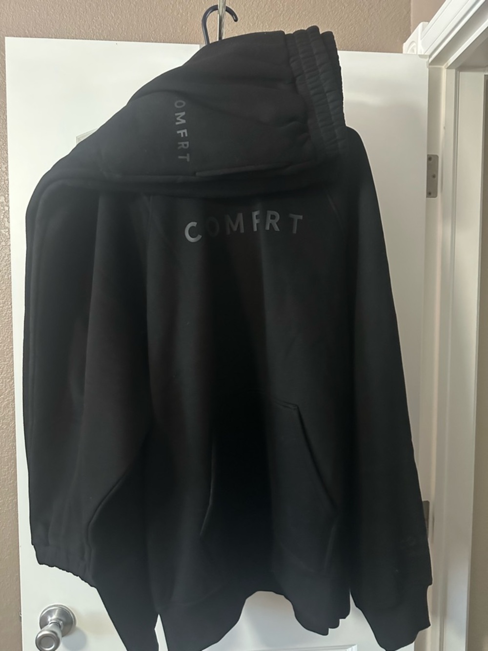 BNWT Comfrt Tranquil Obsidian Black Hoodie Sweatshirt 2X and Sweatpants XL set - Picture 10 of 15